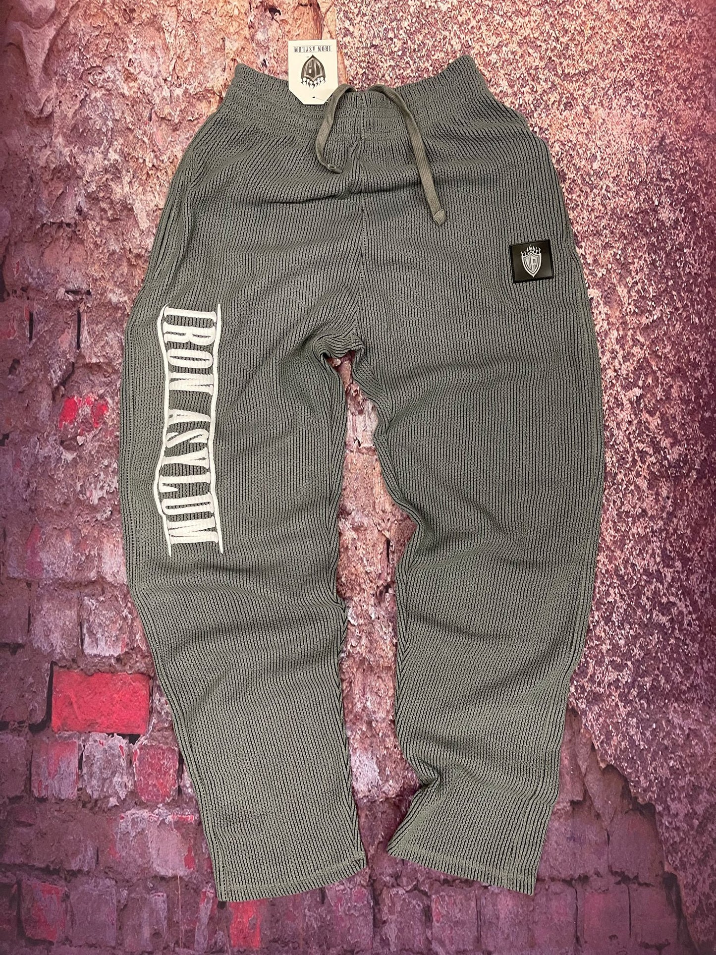 Iron Asylum grey Ribbed Baggies