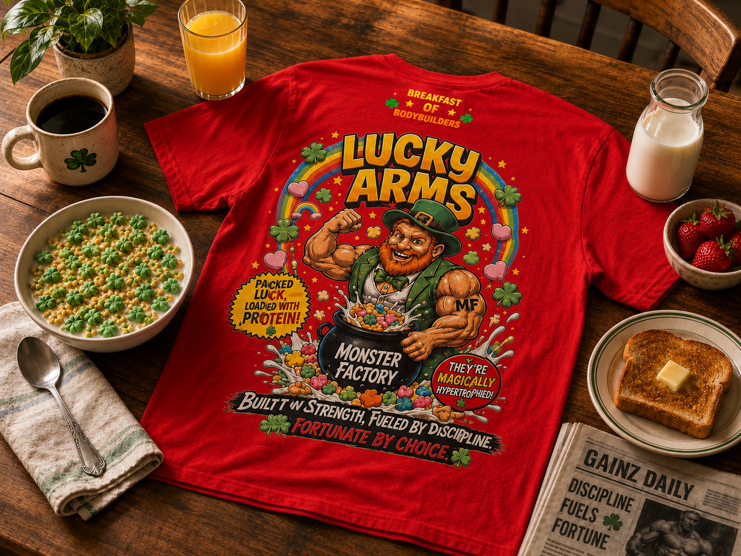 Lucky Arms | red oversized T-shirt