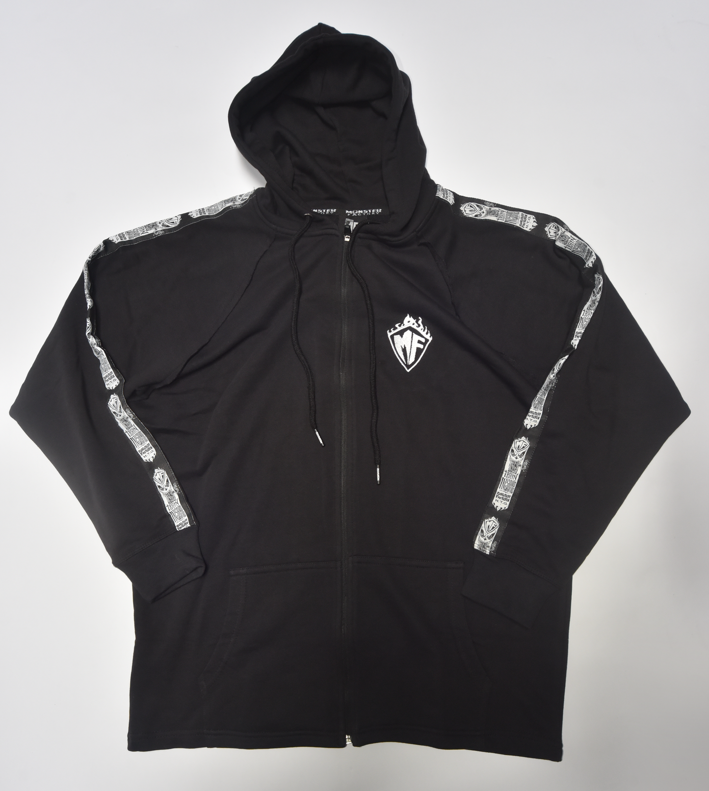 Black Oversized leisure Zip hoodie