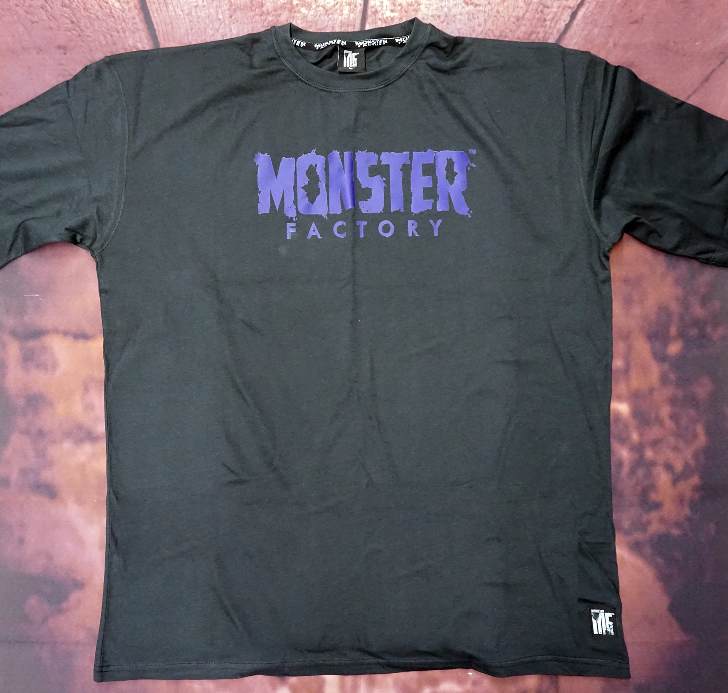 Purple on Black oversized T-shirt