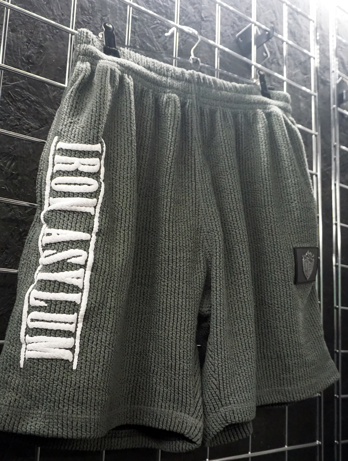 Grey Iron Asylum Ribbed shorts