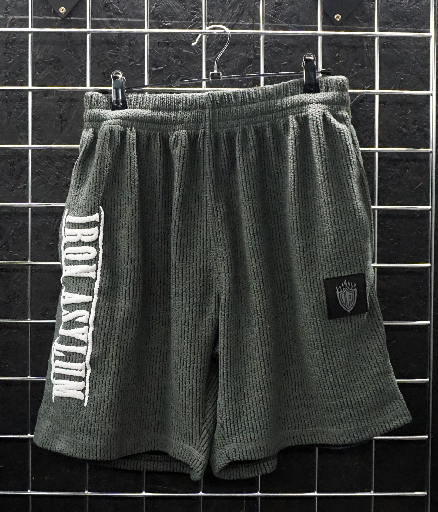 Grey Iron Asylum Ribbed shorts