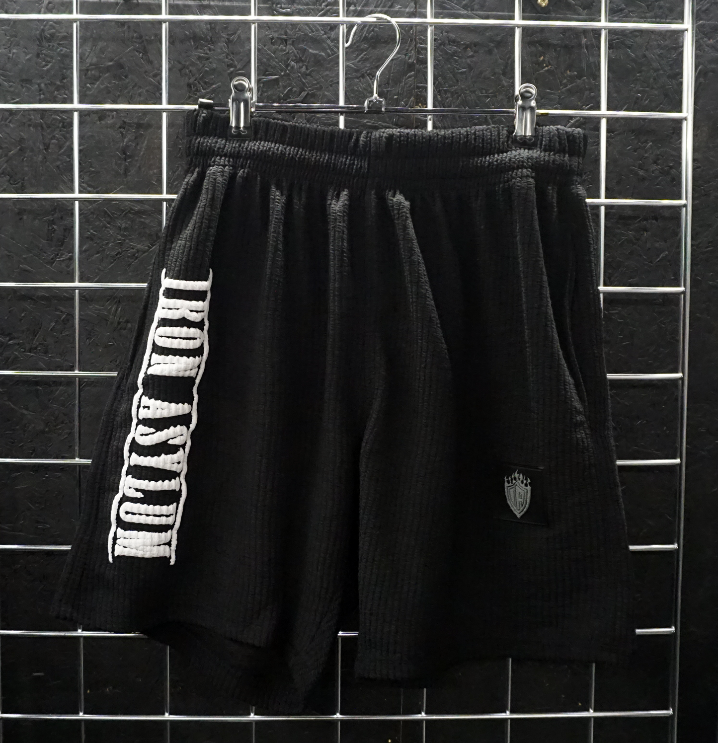 Black Iron Asylum Ribbed shorts