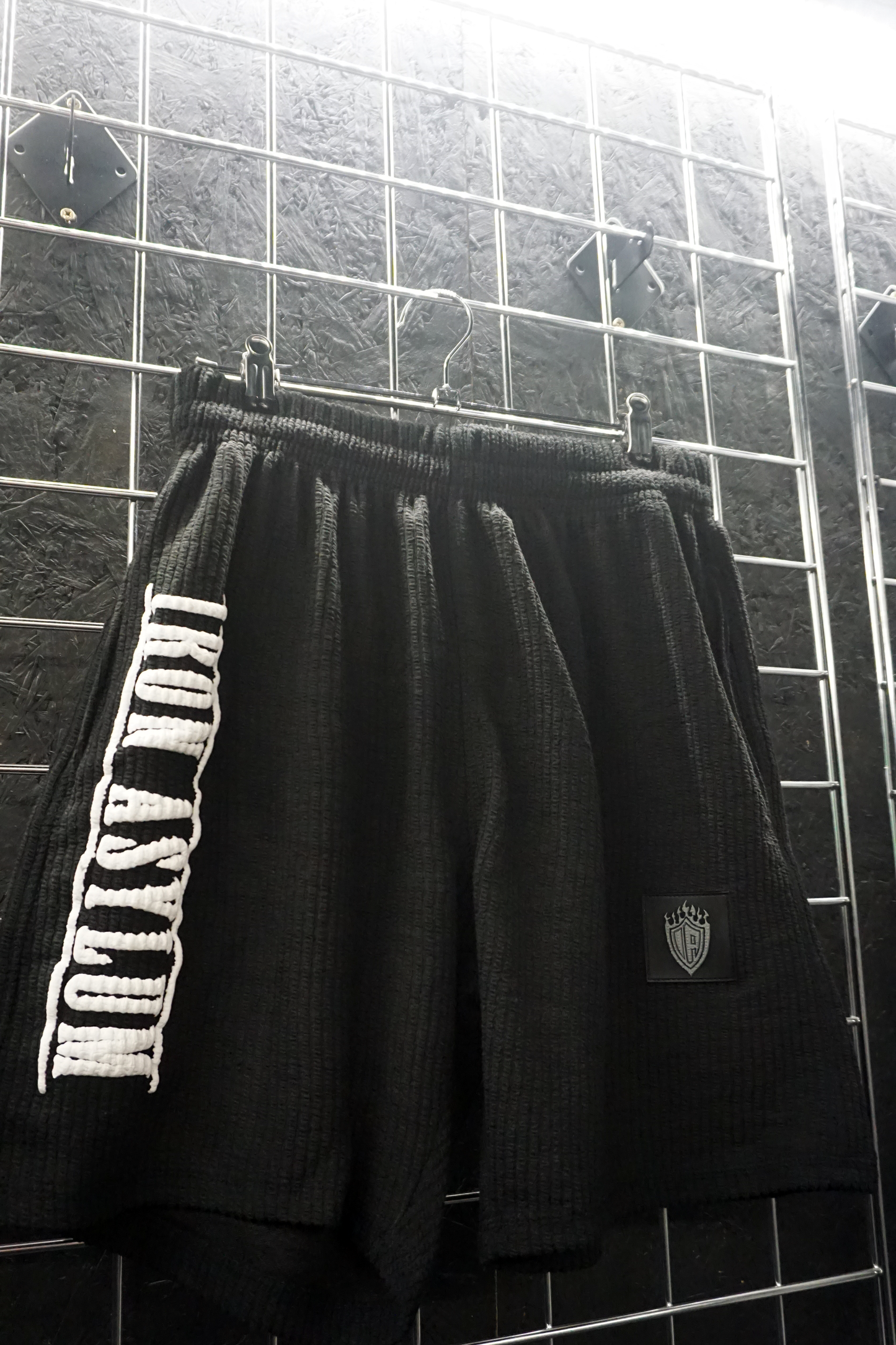 Black Iron Asylum Ribbed shorts