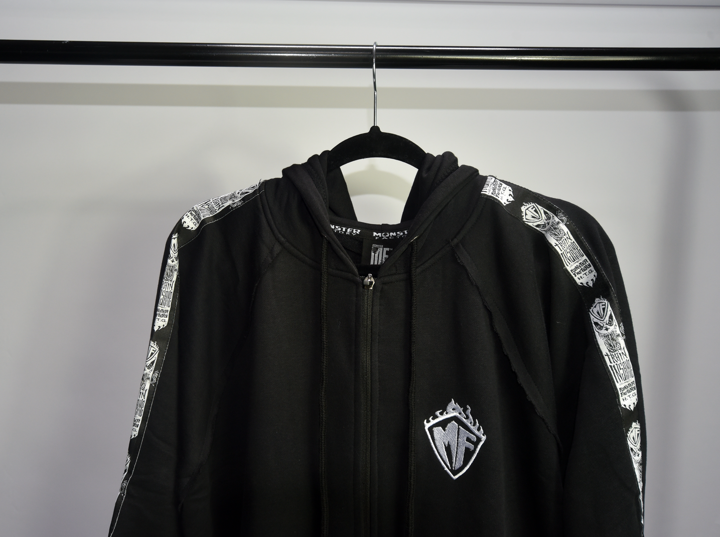 Black Oversized leisure Zip hoodie