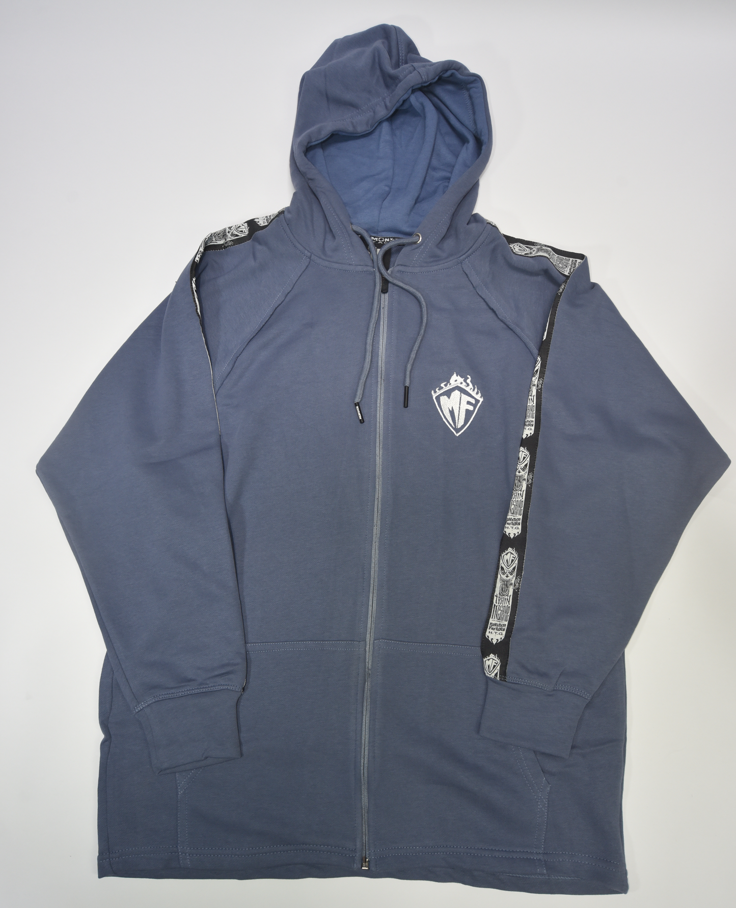 Denim Oversized leisure Zip hoodie