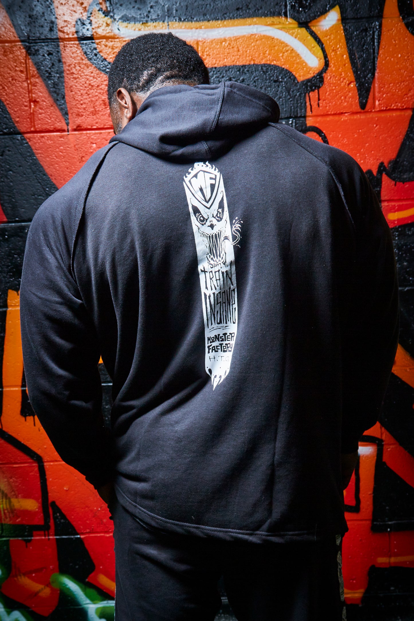 Black Oversized leisure Zip hoodie