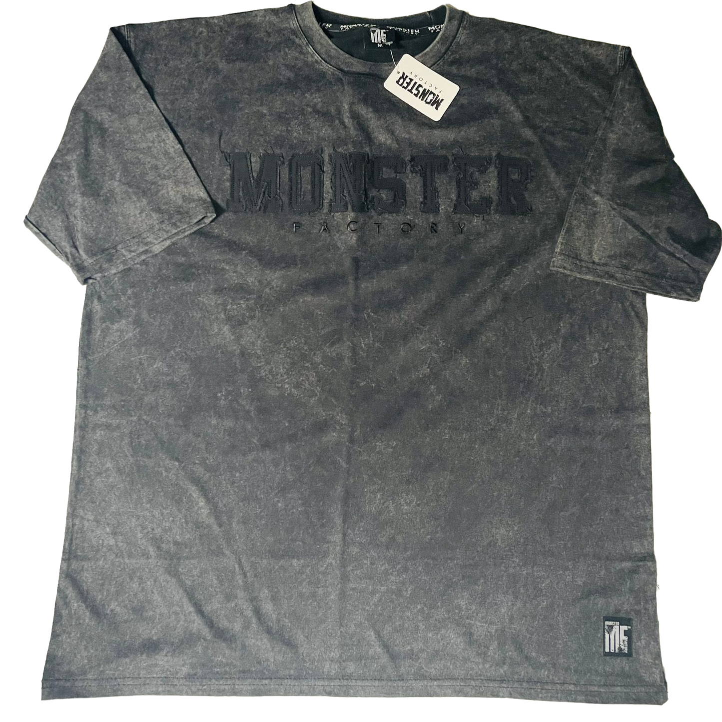 Distressed Rag logo Oversized Tee