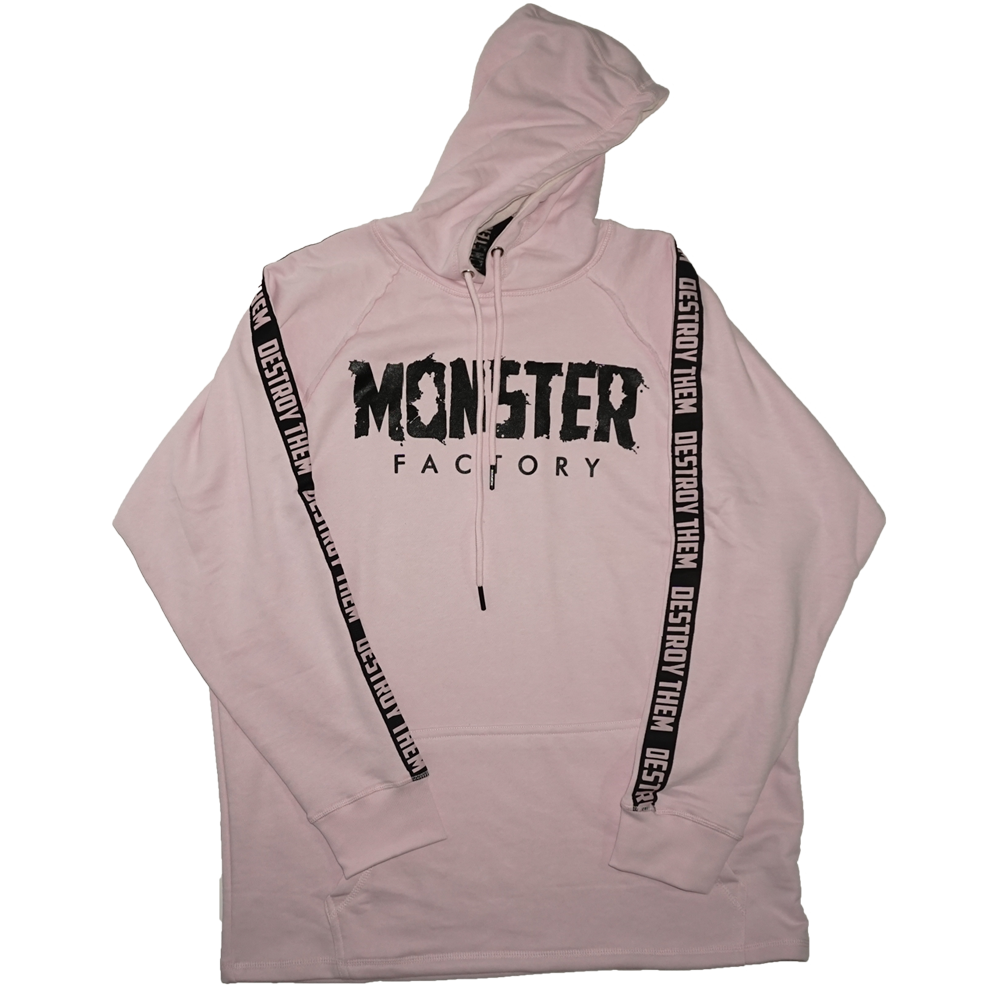 Pink Destroy Them Oversized rag hoodie