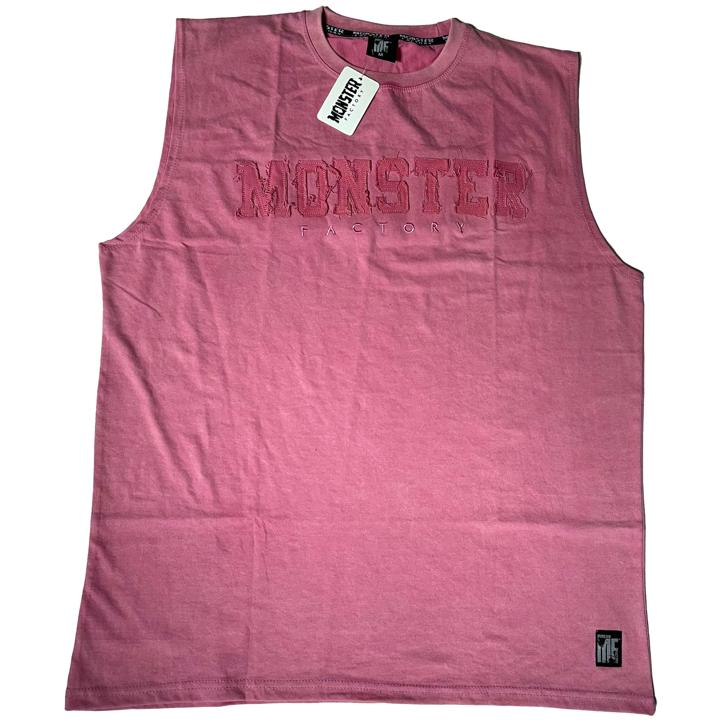 Distressed Rag logo Oversized sleeveless tee