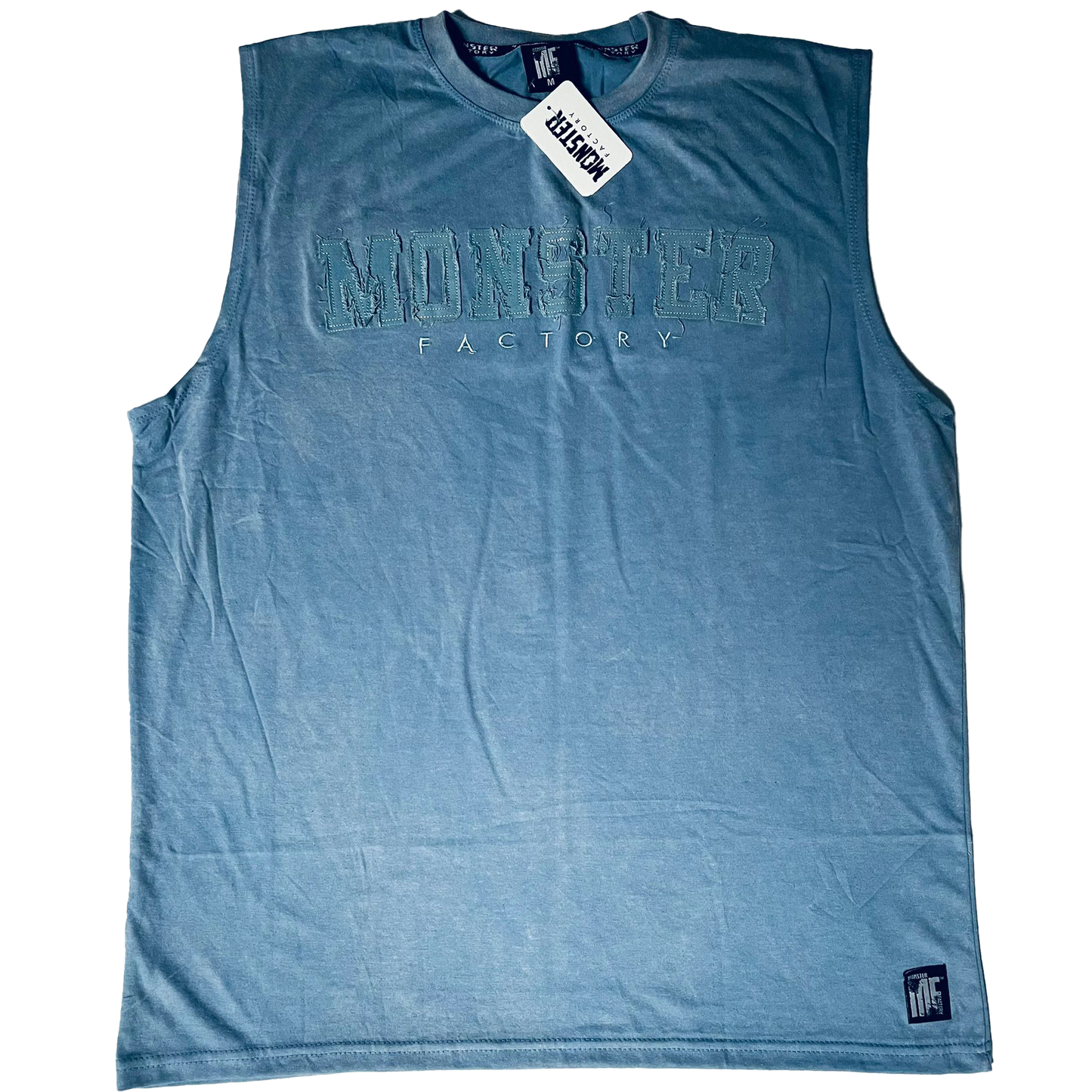 Distressed Rag logo Oversized sleeveless tee