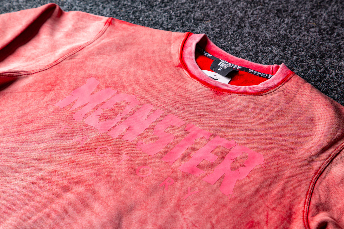 Red Acid wash sweatshirt