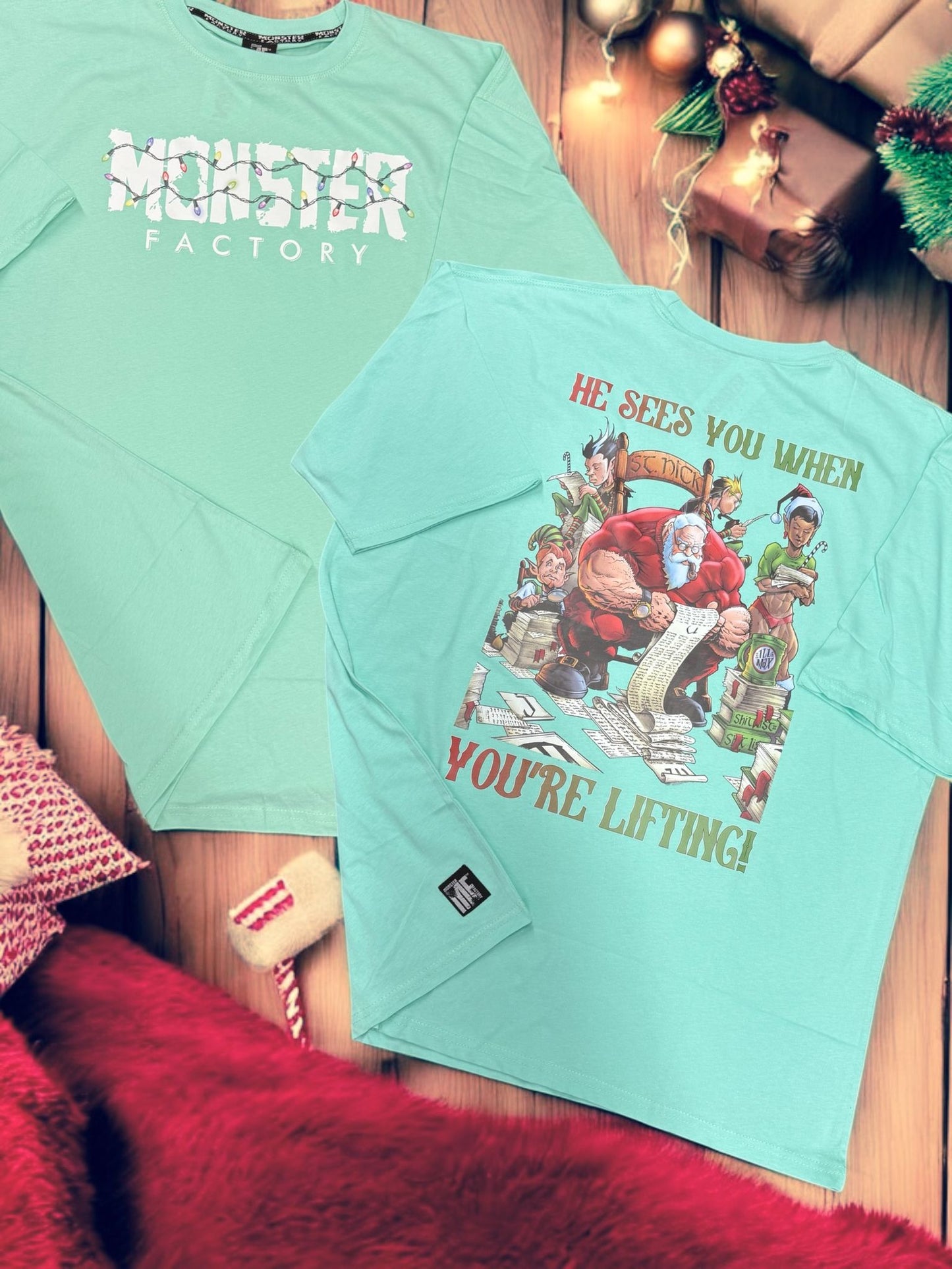 Mint Green Naughty List oversized T-shirt