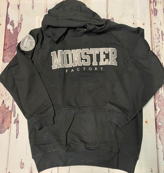 Black Varsity Oversized Hoodie