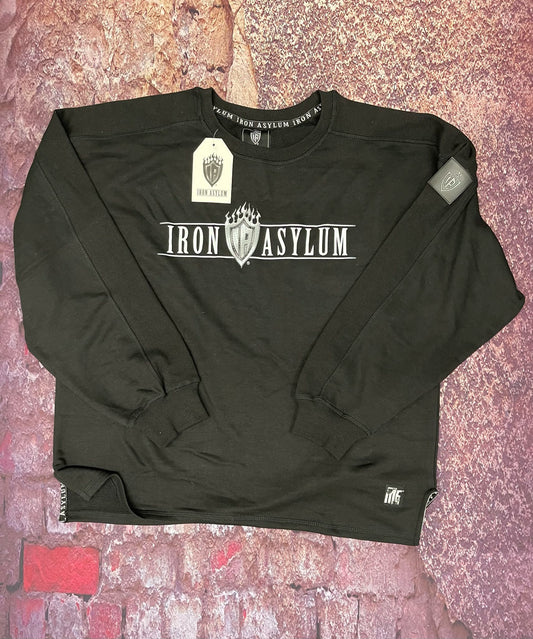 Iron Asylum Black Oversized sweatshirt