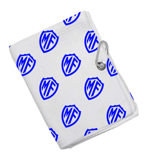 MF Blue logo | waffle towel