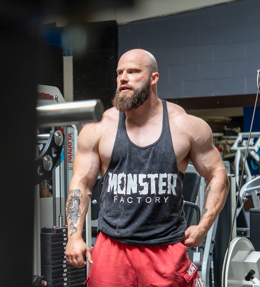 Stringer vest | Black Stone washed
