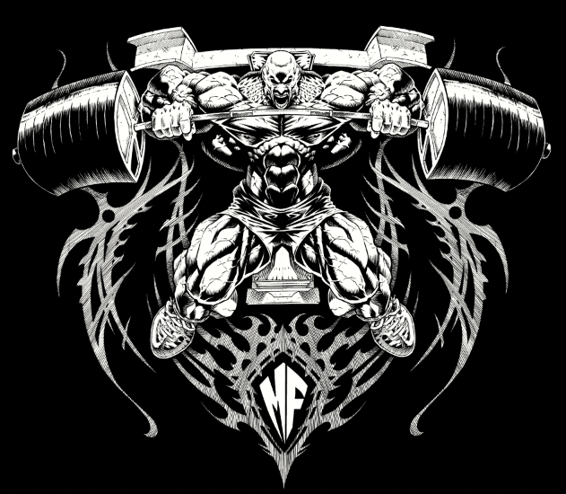 White print gothic hoodie