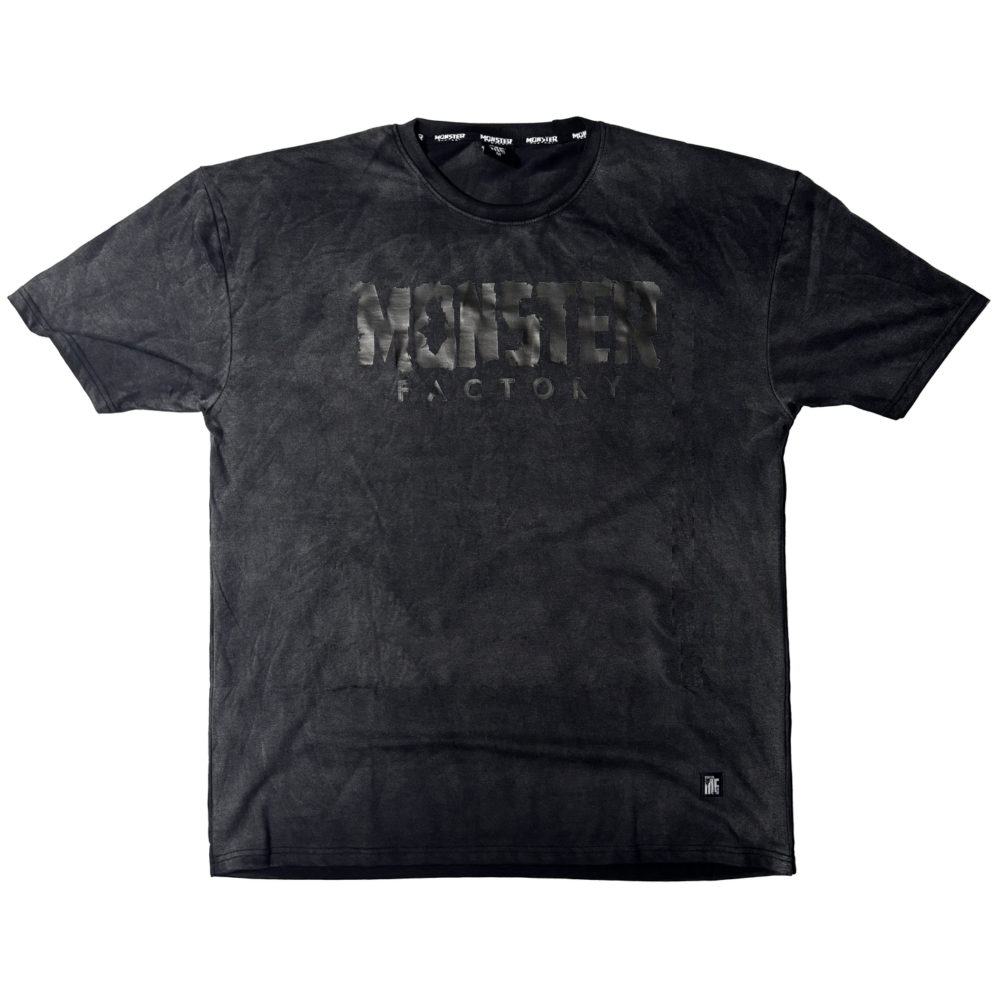 Acid wash Oversized T-Shirt Black logo