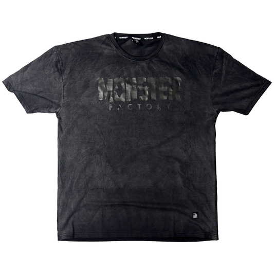 Acid wash Oversized T-Shirt Black logo