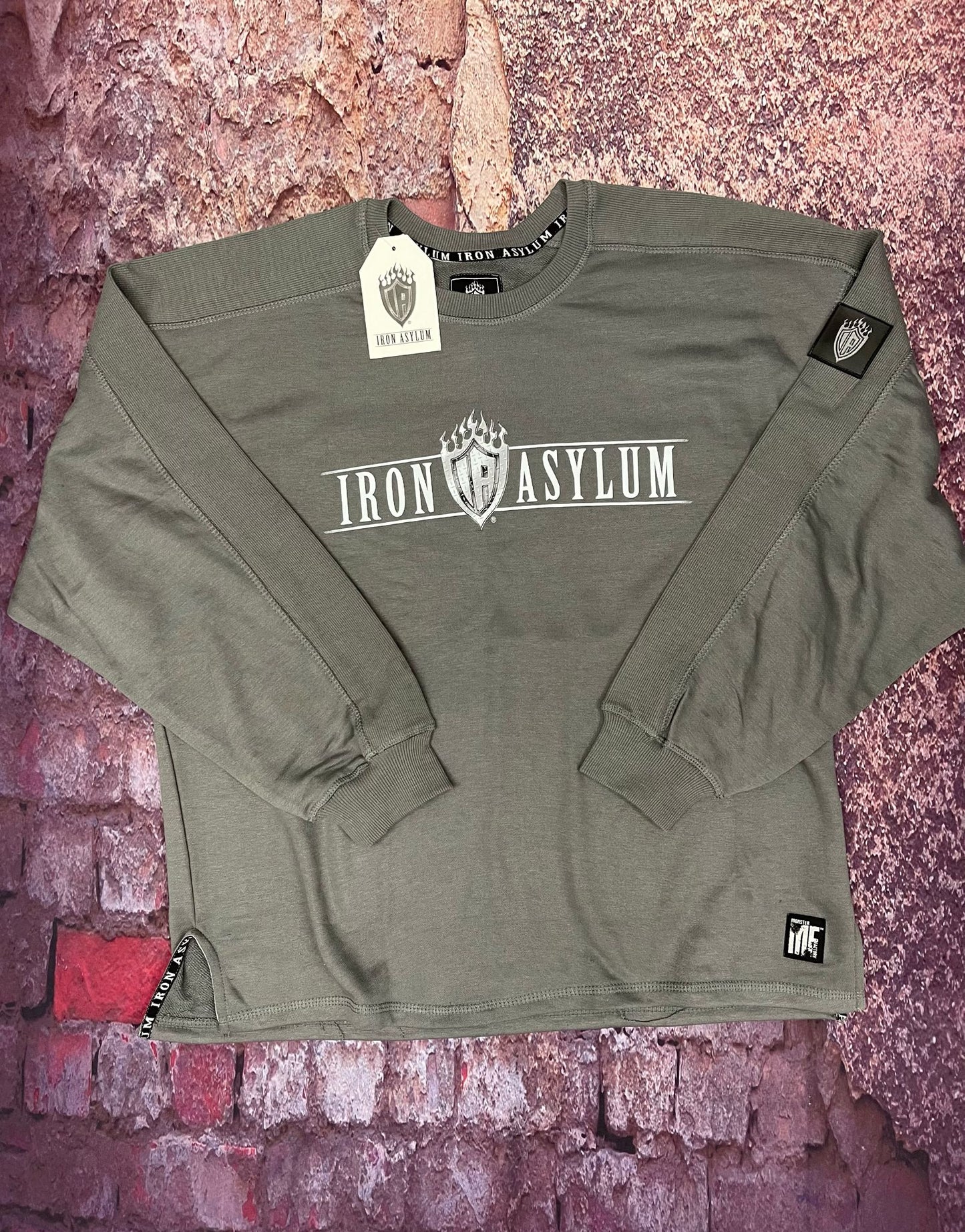 Iron Asylum grey Oversized sweatshirt