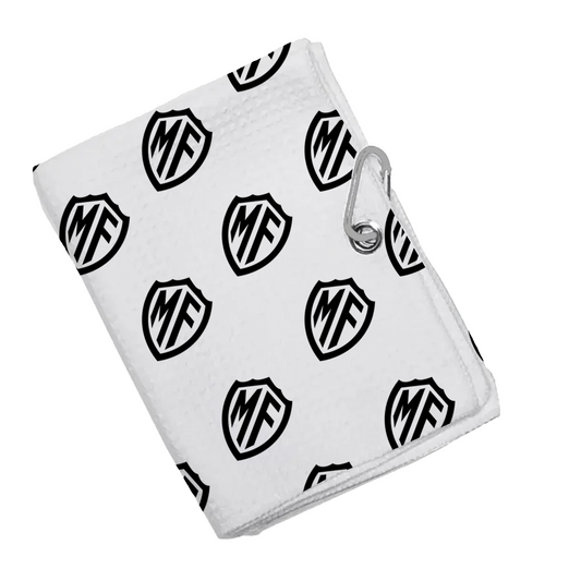 MF Black logo | waffle towel