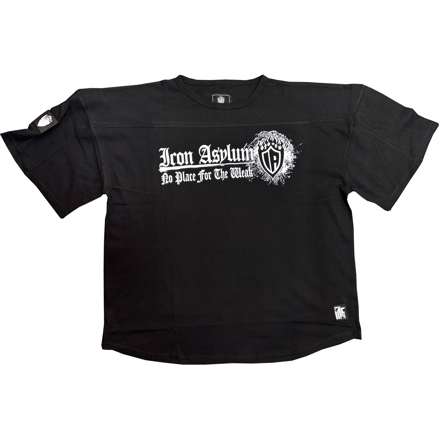 Iron Asylum black Rag-Cut T-shirt