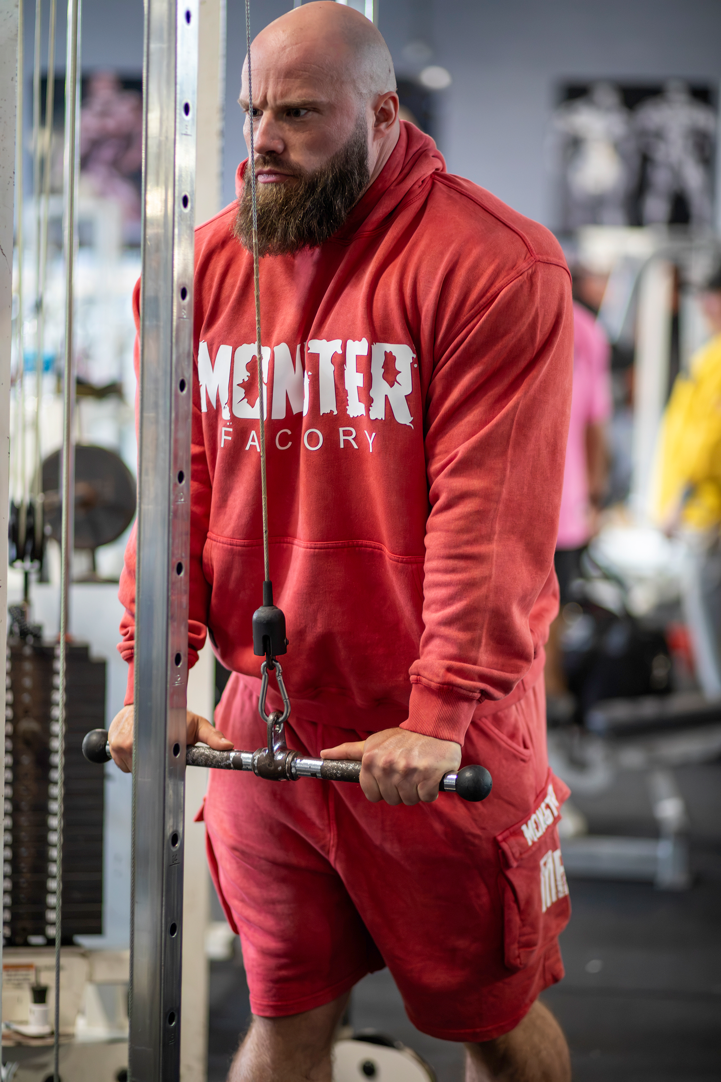 Red Stone wash hoodie | Oversized