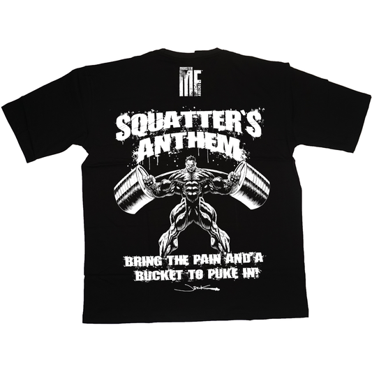 Squatters anthem black oversized tee