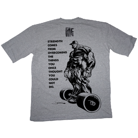 Strength comes Grey oversized tee