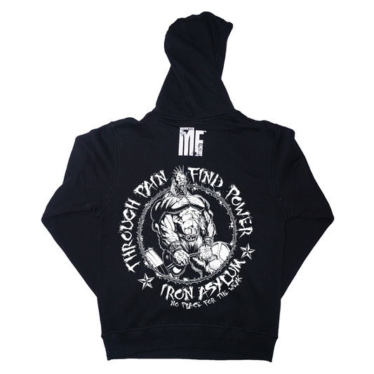 Through pain find power hoodie