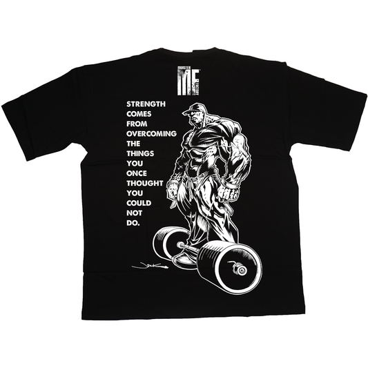 Where strength comes from black oversized tee