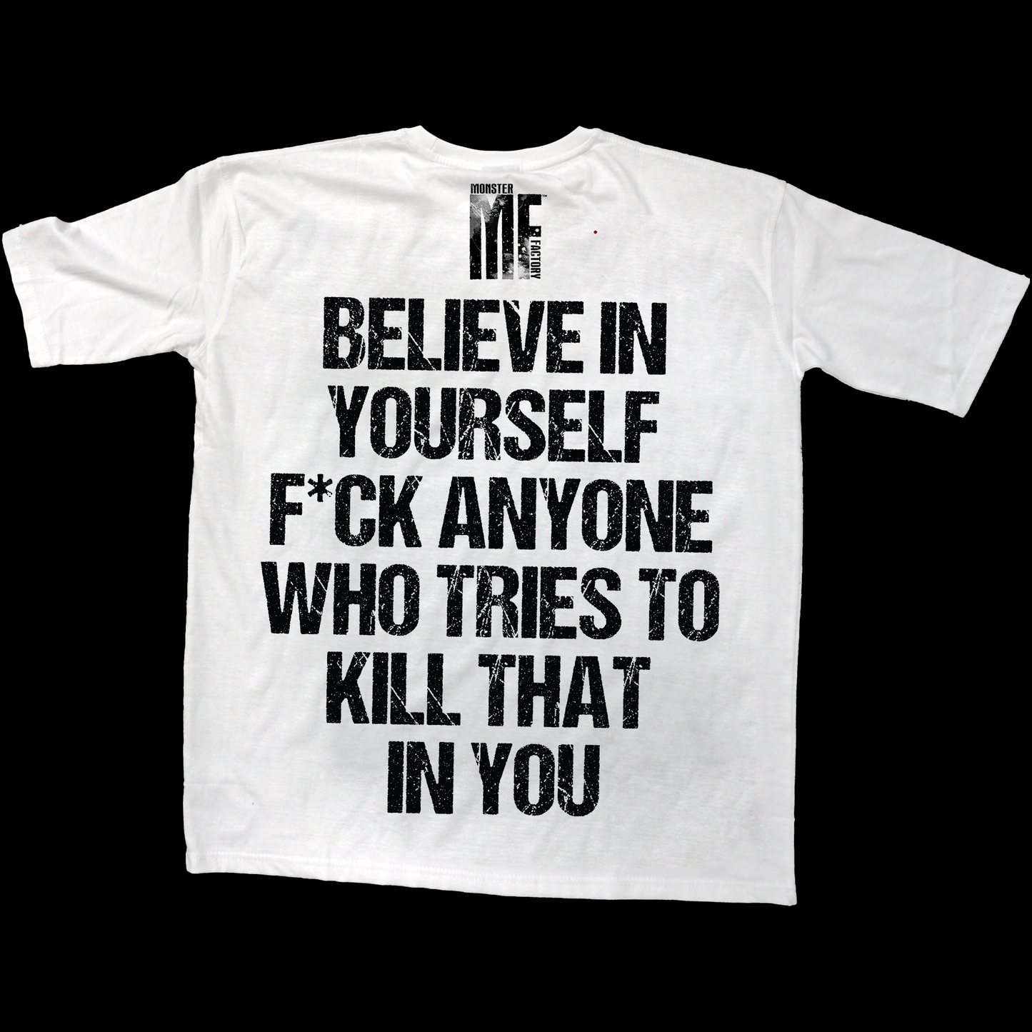 Believe in yourself white oversized tee