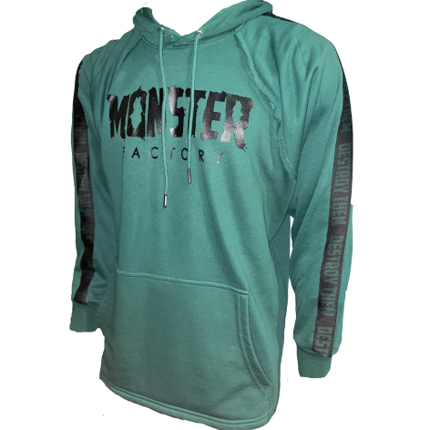 Destroy Them Oversized rag hoodie Forrest Green