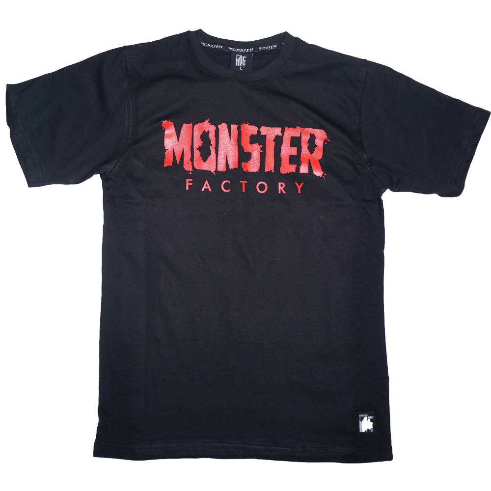 Monster Factory Red on Black T-shirt